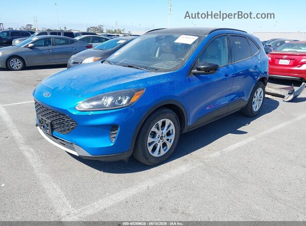 1FMCU0BZ7LUB44702 2020 FORD ESCAPE Blue Front left