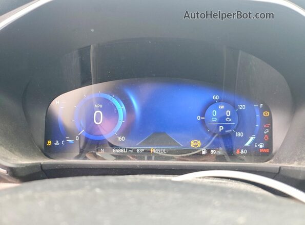 1FMCU0BZXLUB13685 2020 FORD ESCAPE Blue Instrument cluster view