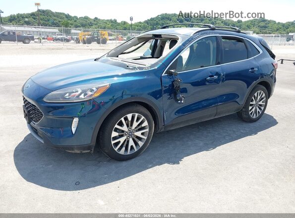 1FMCU0DZ6LUA76664 2020 FORD ESCAPE Бирюзовый Передняя левая четверть
