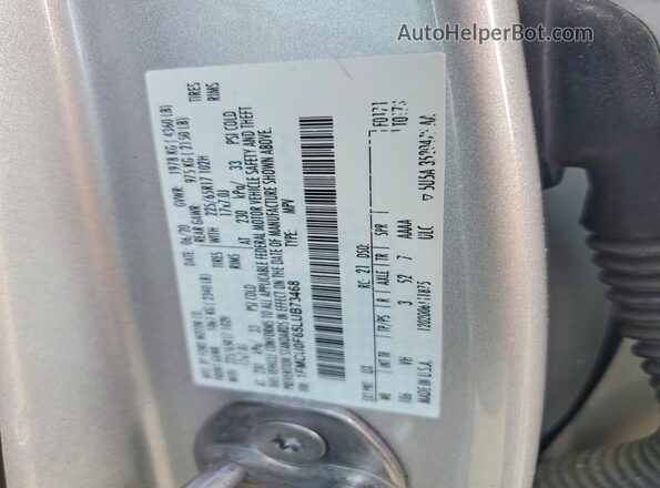 1FMCU0F65LUB73468 2020 FORD ESCAPE Silver VIN sticker view