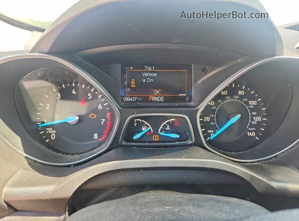 1FMCU0F71KUC35214 2019 FORD ESCAPE Blue Instrument cluster view