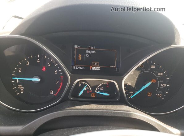 1FMCU0F72HUE12667 2017 FORD ESCAPE Black ხელსაწყოთა პანელის ხედი