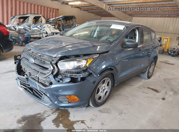1FMCU0F72JUC26519 2018 FORD ESCAPE Синий Передняя левая четверть