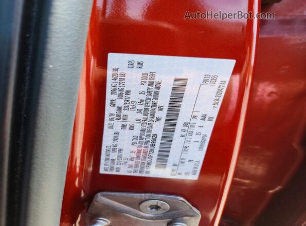 1FMCU0F72KUB99629 2019 FORD ESCAPE Orange VIN კოდის სტიკერის ხედი