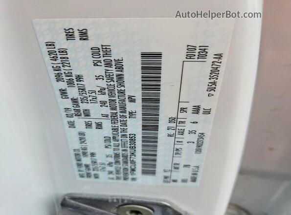 1FMCU0F73KUB30853 2019 FORD ESCAPE White 