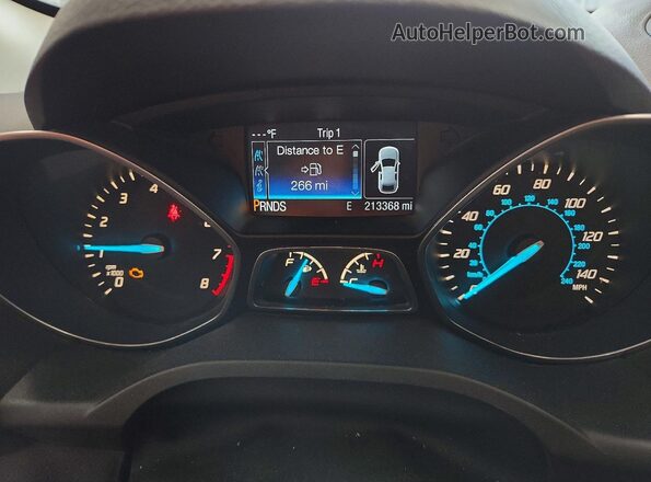 1FMCU0F74GUB59074 2016 FORD ESCAPE Maroon Vista del cuadro de instrumentos
