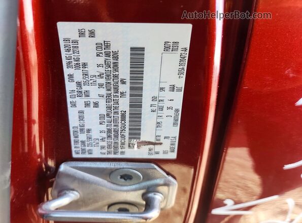 1FMCU0F75GUC88862 2016 FORD ESCAPE Red Widok naklejki z numerem VIN