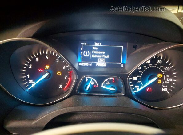 1FMCU0F75HUC26539 2017 FORD ESCAPE Gray Instrument cluster view