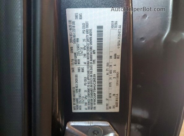 1FMCU0F75HUC26539 2017 FORD ESCAPE Gray VIN sticker view