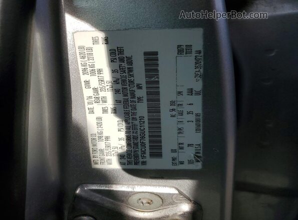 1FMCU0F76GUC11210 2016 FORD ESCAPE Silver Вид наклейки з VIN-кодом