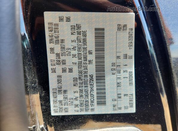 1FMCU0F76HUE72645 2017 FORD ESCAPE Черный 