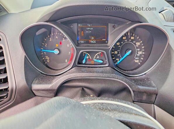 1FMCU0F76KUC25861 2019 FORD ESCAPE Синий Вид щитка приборов