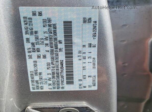 1FMCU0F77HUB44862 2017 FORD ESCAPE Silver Engine compartment view