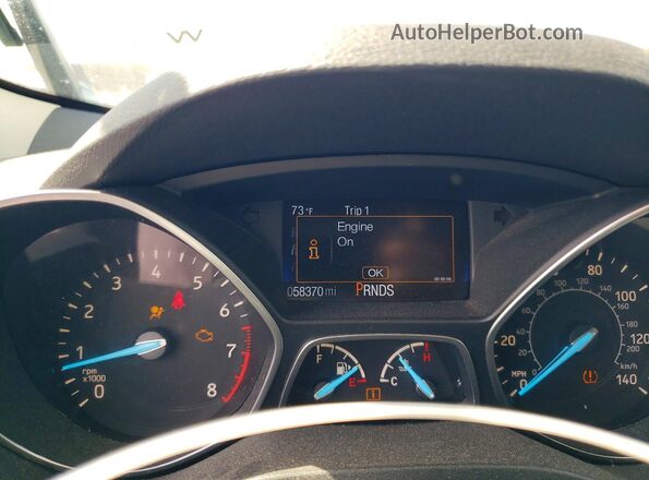 1FMCU0F77HUB44862 2017 FORD ESCAPE Silver Instrument cluster view
