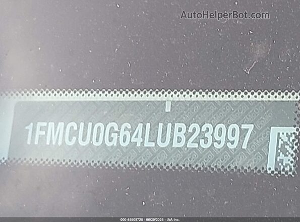 1FMCU0G64LUB23997 2020 FORD ESCAPE White 