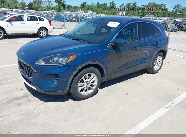 1FMCU0G64LUB28729 2020 FORD ESCAPE Blue წინა მარცხენა ხედი სამი მეოთხედიდან