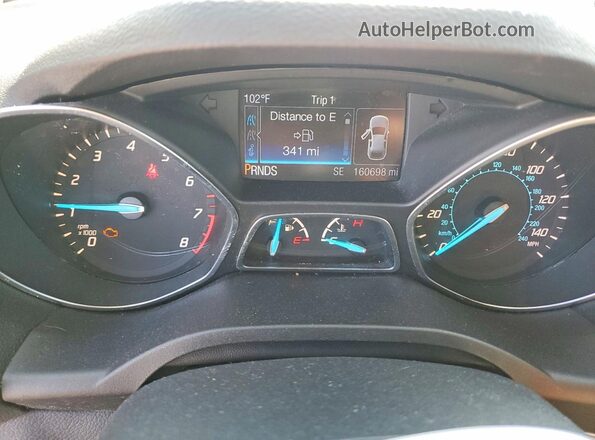 1FMCU0G77GUB14726 2016 FORD ESCAPE Black ხელსაწყოთა პანელის ხედი