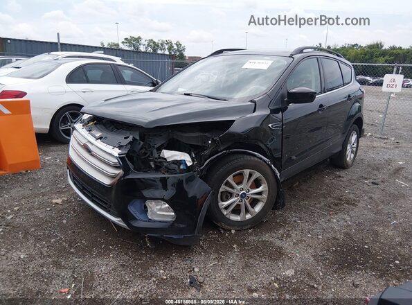 1FMCU0G94JUB62760 2018 FORD ESCAPE Black წინა მარცხენა ხედი სამი მეოთხედიდან