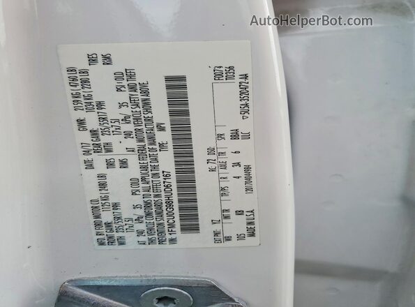 1FMCU0G98HUD67167 2017 FORD ESCAPE Белый Вид подкапотного пространства
