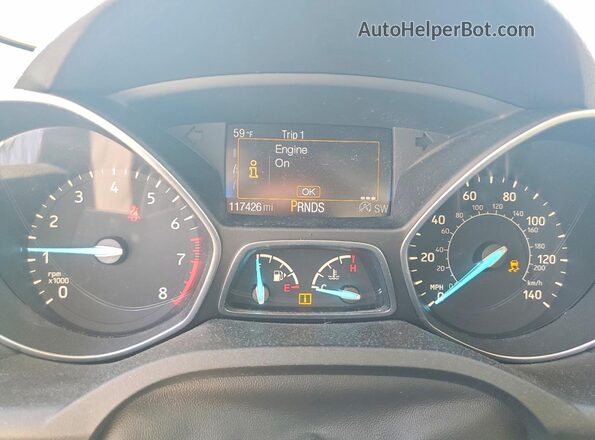 1FMCU0GD0HUF04090 2017 FORD ESCAPE Silver Widok zestawu wskaźników