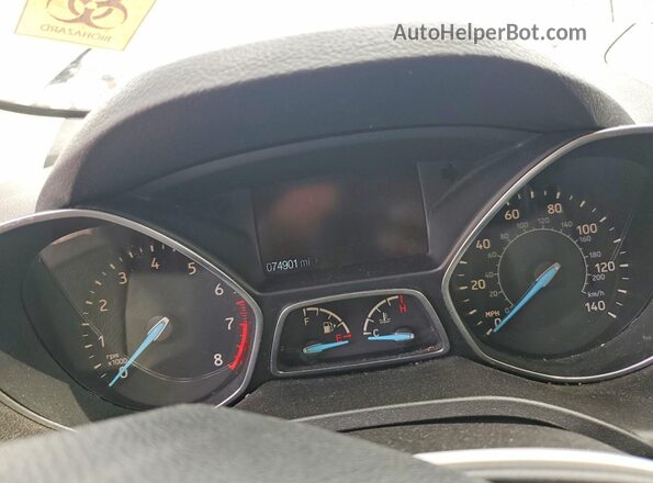 1FMCU0GD0JUD48140 2018 FORD ESCAPE Charcoal Вид щитка приладів