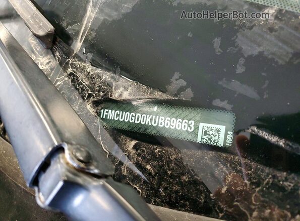 1FMCU0GD0KUB69663 2019 FORD ESCAPE Charcoal VIN sticker view