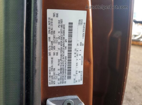 1FMCU0GD1HUA37200 2017 FORD ESCAPE Оранжевый 