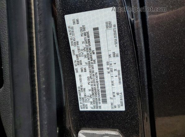 1FMCU0GD1HUB13076 2017 FORD ESCAPE Угольный Вид наклейки с VIN-кодом