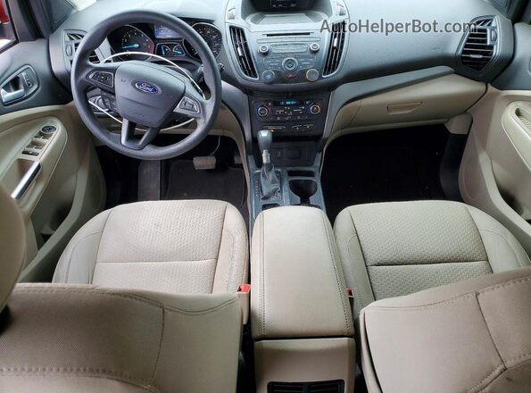 1FMCU0GD1HUB73777 2017 FORD ESCAPE Red Dashboard view