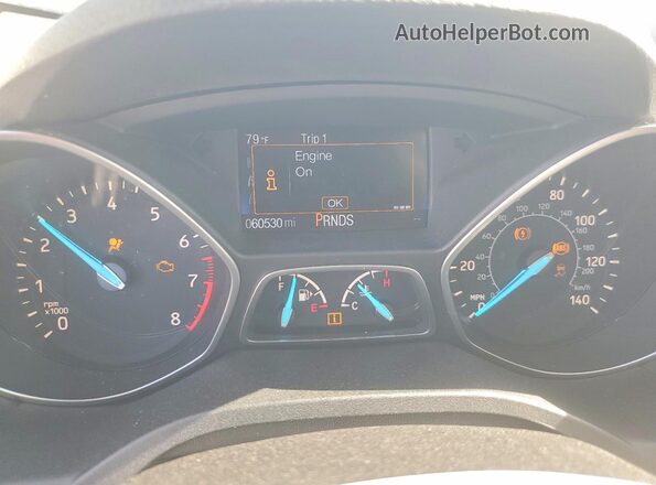 1FMCU0GD2HUA19966 2017 FORD ESCAPE Угольный Вид щитка приборов
