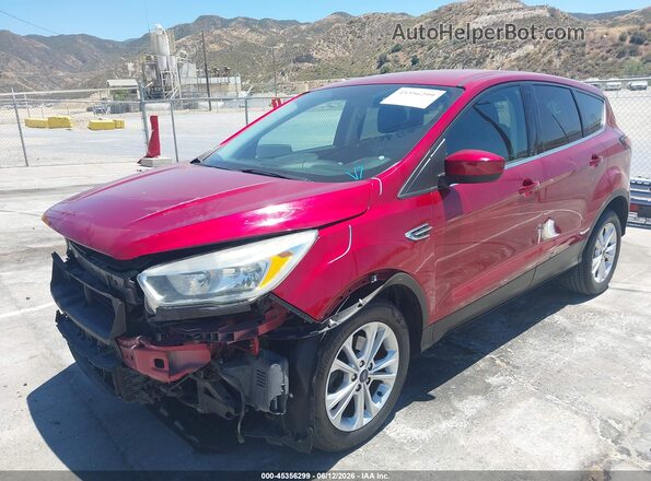 1FMCU0GD2HUC50981 2017 FORD ESCAPE Red წინა მარცხენა ხედი სამი მეოთხედიდან