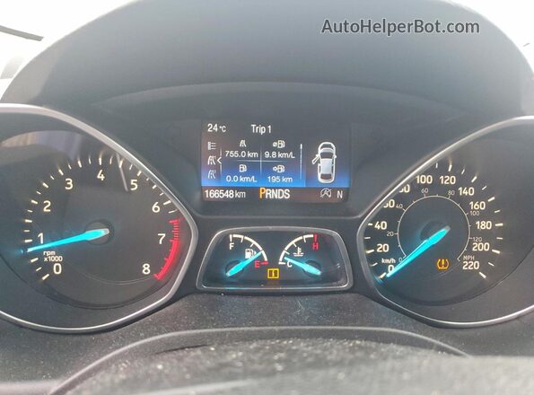 1FMCU0GD2HUD88679 2017 FORD ESCAPE Gray Widok zestawu wskaźników