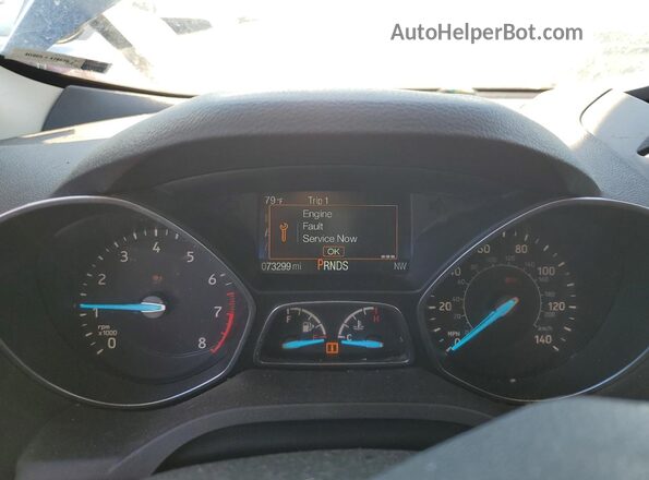 1FMCU0GD2JUB07602 2018 FORD ESCAPE Синий Вид щитка приборов