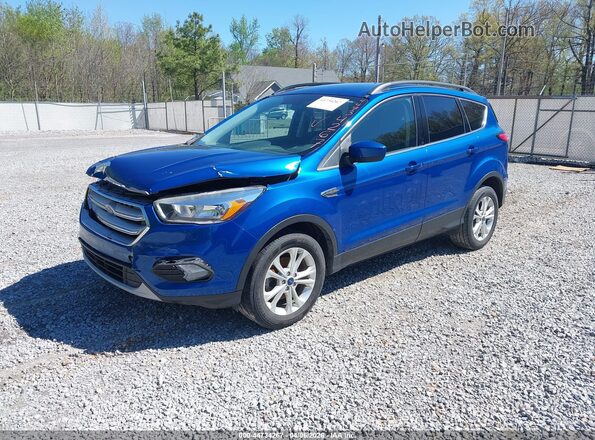 1FMCU0GD2JUD38919 2018 FORD ESCAPE Blue Առջևի ձախ երեք քառորդ տեսարան