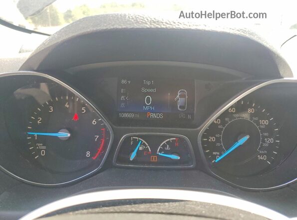 1FMCU0GD2KUB64027 2019 FORD ESCAPE Угольный Вид щитка приборов