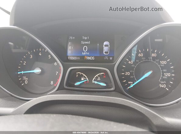 1FMCU0GD3HUC44171 2017 FORD ESCAPE Красный Вид щитка приборов