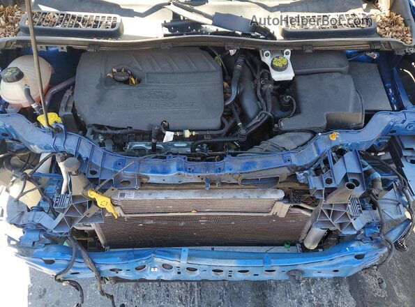 1FMCU0GD3JUA02079 2018 FORD ESCAPE Синий Вид подкапотного пространства