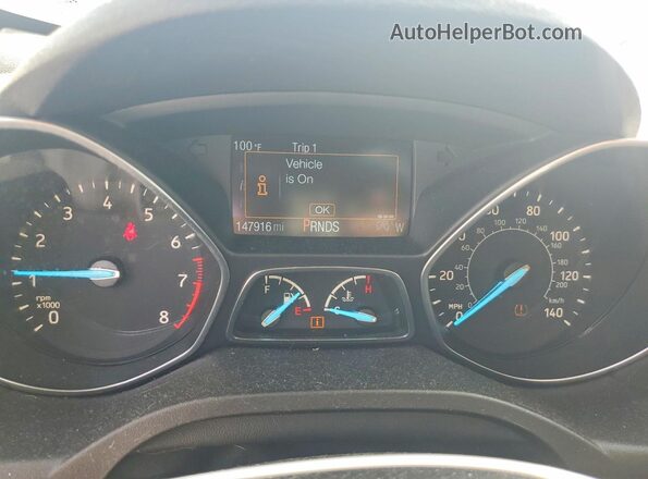 1FMCU0GD3KUB30825 2019 FORD ESCAPE Серебряный Вид щитка приборов