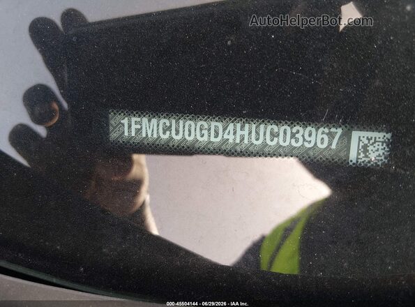 1FMCU0GD4HUC03967 2017 FORD ESCAPE Black Engine compartment view