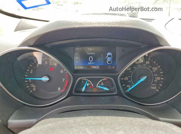 1FMCU0GD4HUC72559 2017 FORD ESCAPE White Вид щитка приладів
