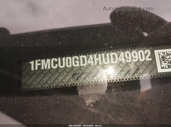 1FMCU0GD4HUD49902 2017 FORD ESCAPE Gray Շարժիչի բաժամունքի տեսք