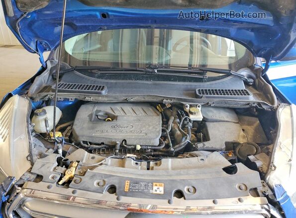 1FMCU0GD4HUE35937 2017 FORD ESCAPE Blue Widok komory silnika