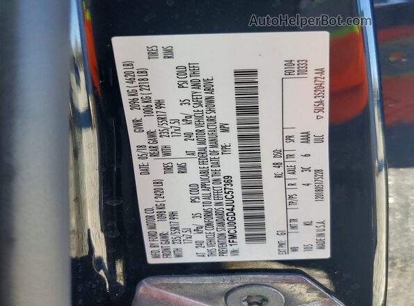 1FMCU0GD4JUC57369 2018 FORD ESCAPE Black 