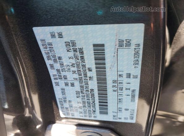 1FMCU0GD4JUD00799 2018 FORD ESCAPE Серый Панорамный вид салона 360°