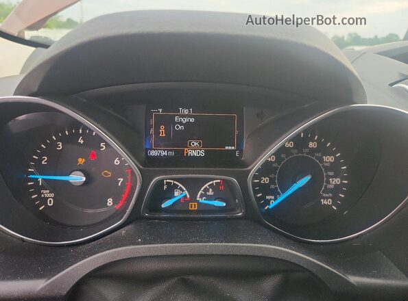 1FMCU0GD5HUA21288 2017 FORD ESCAPE Brown Instrument cluster view