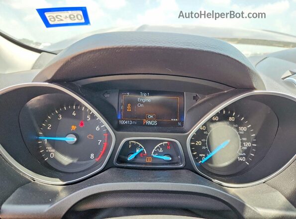1FMCU0GD5HUA38639 2017 FORD ESCAPE Gray Vista del cuadro de instrumentos