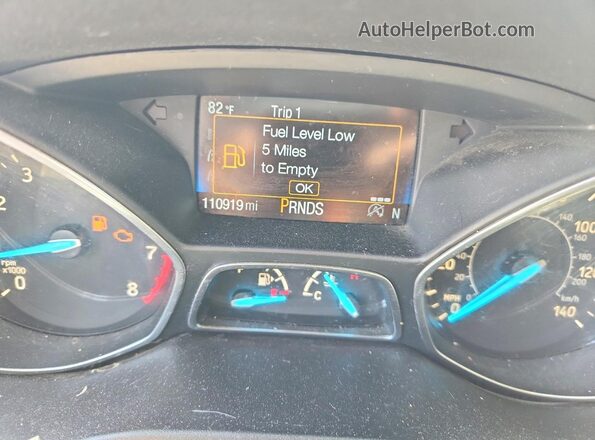 1FMCU0GD5KUB04940 2019 FORD ESCAPE Gray Widok zestawu wskaźników