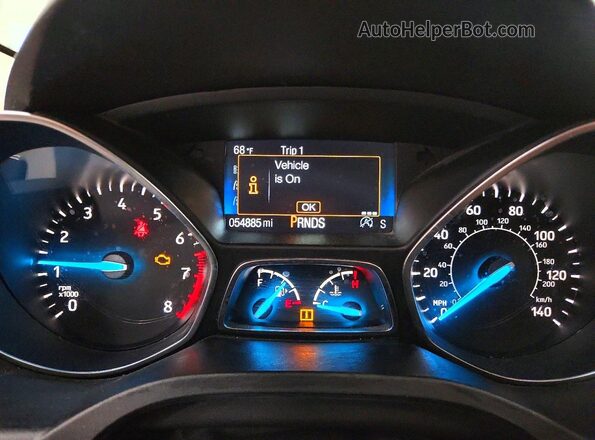1FMCU0GD6JUB72856 2018 FORD ESCAPE Золотой Вид щитка приборов