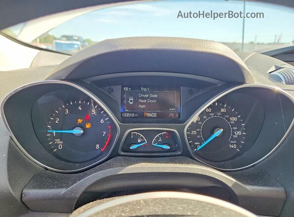1FMCU0GD6JUB95781 2018 FORD ESCAPE White Vista del cuadro de instrumentos