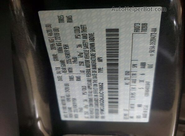 1FMCU0GD6JUC16662 2018 FORD ESCAPE Gray VIN sticker view